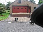 Essex driveway being edged and hand squeeged.